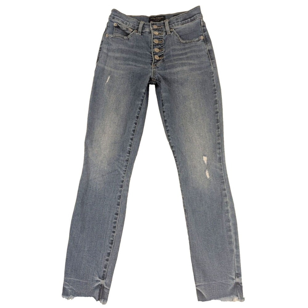 Lucky Brand Womens Jeans High Rise Bridgette Skinny 6/28 Ankle 26x26 Raw Hem